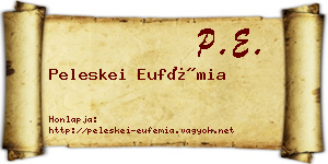 Peleskei Eufémia névjegykártya